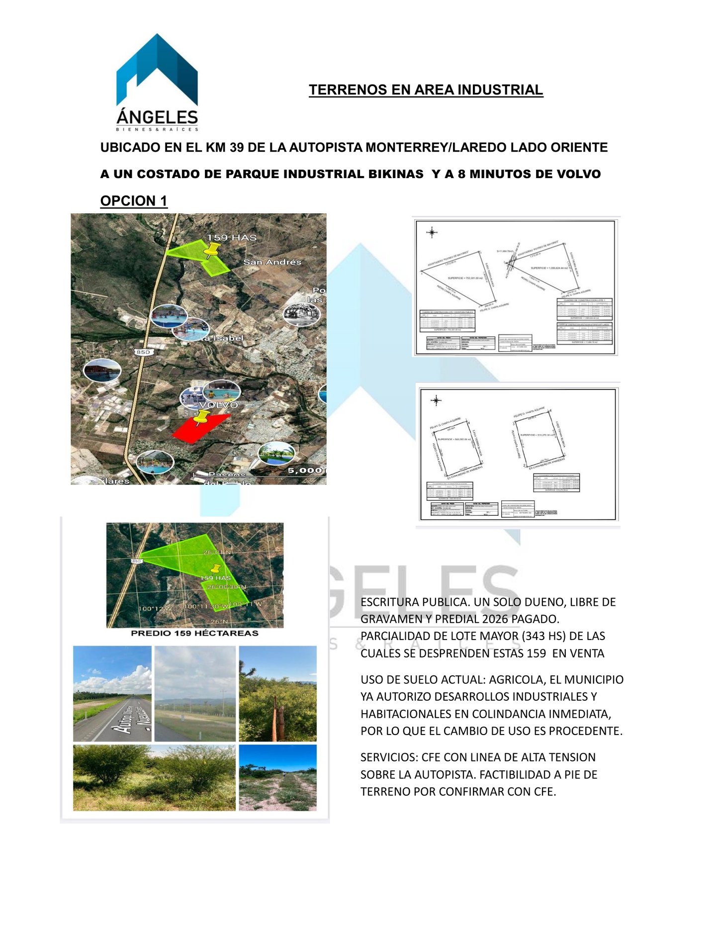 Presentación de terreno 159 hectáreas